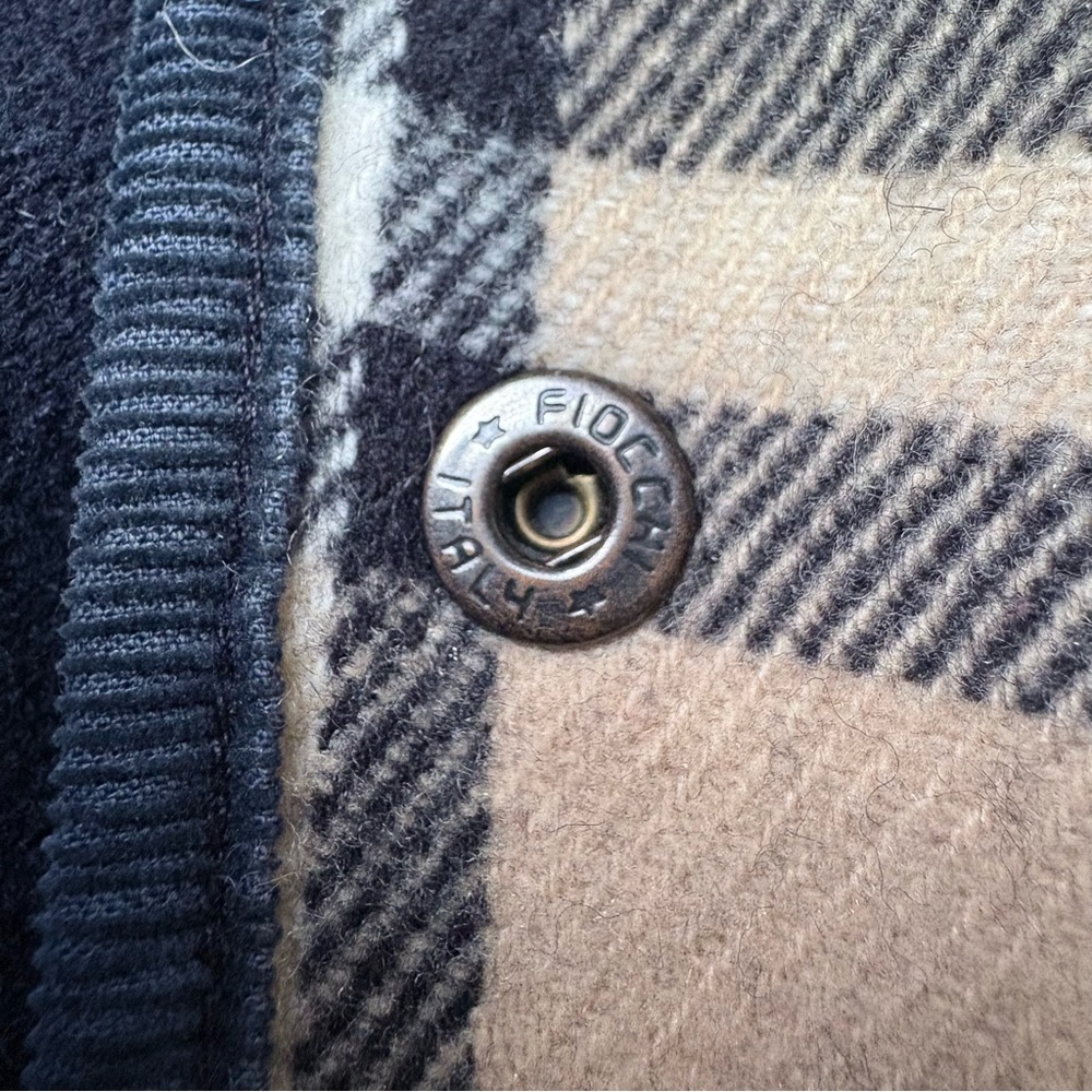 Vintage Burberry Car Coat Womens Sz 18 House Check Blue Hooded Wool Jacket - Picture 7 of 15